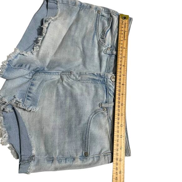 Rewash Womens Denim Jean Shorts Size 4 The Girlfriend Stretch Zip Fly Light Wash - Picture 7 of 10